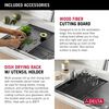 33&rdquo; Workstation Kitchen Sink&nbsp;Drop-In Top Mount&nbsp;16 Gauge&nbsp;Stainless Steel 50/50 Double Bowl with&nbsp;WorkFlow&trade; Ledge&nbsp;and Accessories